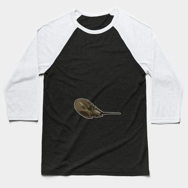 Bend Horseshoe Crab Baseball T-Shirt by heavyaugust